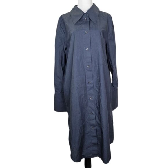 COS relaxed fit Button down collared midi shirt dress - Picture 1 of 5